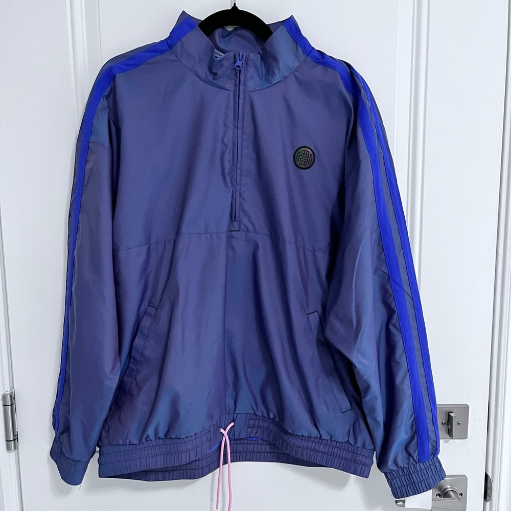 Adidas Harden Vol. 6 Quarter Zip Jacket Semi Night Flash - Size XL